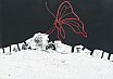 Origine Materia/Farfalla III 12 010318, Impronte, tempera, smalto, 54 x 76 cm, 2018 - Farfalle