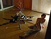 Trancity - Performance in Transito, Centro I Lecci, Montespertoli (Firenze) 2018 con la performer/coreografa Greta Francolini che interagisce con l&rsquo;installazione Origine Materia/Farfalla III - Farfalle