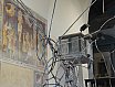 Origine Materia/Farfalla V, calcare marnoso, profilati a sezione tonda di ferro, incenso, suoni a 432 hz farfalla: lunghezza 280 cm &ndash; larghezza 220 cm &ndash; altezza 210 cm Mostra Personale &ldquo;Farfalle 2&rdquo; - Chiesa di San Lorenzo, Signa (Firenze) 2018 - Farfalle