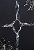 Origine Materia/Farfalla V 08.240818, Impronte smalto, limatura d'argento 100x70 cm 2018 - Farfalle
