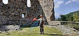 FARFALLA VII - tondini di ferro, colori acrilici fluorescenti, lunghezza 320 cm-larghezza
200 cm ca.-altezza 230 cm, Arcaico Contemporaneo, Castello di Cimbergo Valcamonica (Bs), 2021 - Farfalle